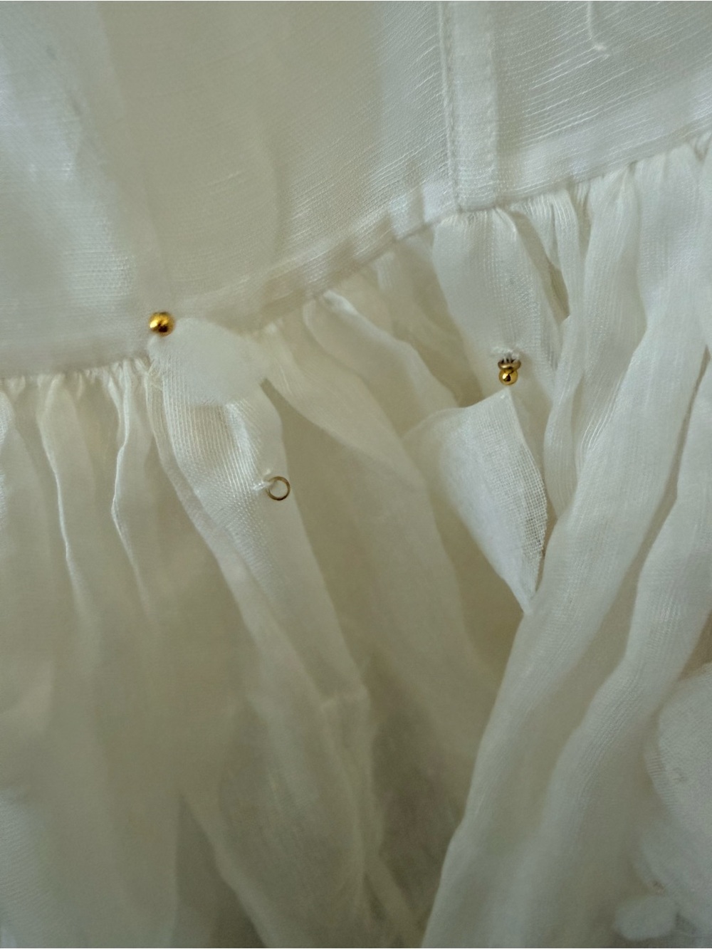 NWT ZIMMERMANN Petal Appliqué Linen Silk Corset Gown White Midi Dress Size 1 - Picture 16 of 16